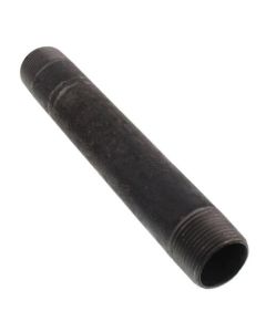 1" x 8" Black Nipple