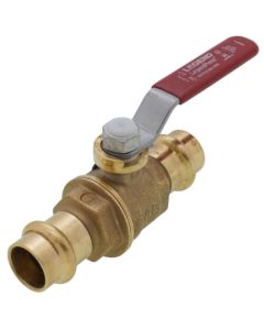 P-201NL 1/2" Press Forged Brass Full Port Ball Valve w/o Drain (Lead Free)
