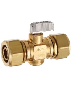 5/8" PEX-AL-PEX x 5/8" PEX-AL-PEX Compression Ball Valve, (Rough Brass)
