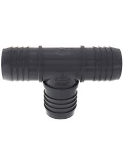 6" Barbed PVC Tee (Insert x Insert x Insert)