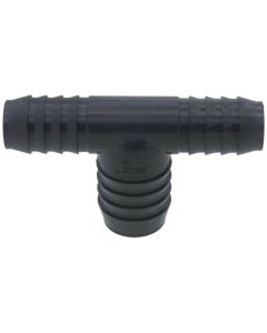 1" x 1" x 1-1/4" PVC Barbed Insert Reducing Tee (Insert x Insert x Insert)