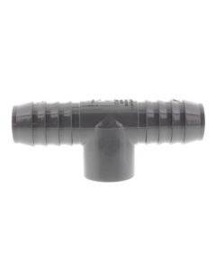 1" x 1" x 3/4" PVC Barbed Insert Reducing Tee (Insert x Insert x FIPT)