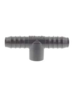 1-1/4" x 1" x 3/4" PVC Barbed Insert Reducing Tee (Insert x Insert x FIPT)