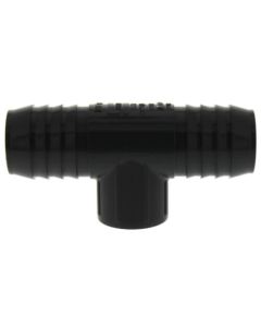 1-1/2" x 1-1/2" x 1" PVC Barbed Insert Reducing Tee (Insert x Insert x FIPT)