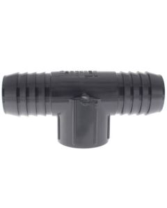 1-1/2" x 1-1/2" x 1-1/4" PVC Barbed Insert Reducing Tee (Insert x Insert x FIPT)