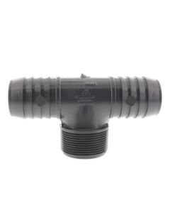 1-1/2" Barbed PVC Tee (Insert x Insert x MIPT)