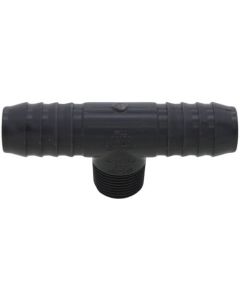 1" x 1" x 3/4" PVC Barbed Insert Reducing Tee (Insert x Insert x MITP)
