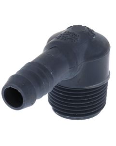 3/4" x 3/8" Polypropylene Spiral Barb 90° Elbow (MIPT x Spiral Barb)