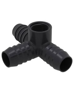 1" x 1/2" PVC Barbed Insert Reducing Side Outlet Tee (Insert x FIPT)