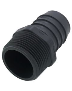 1-1/4" PVC Barbed Insert Male Adapter (MIPT x Insert)