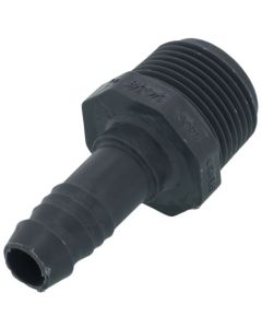 3/4" x 3/8" Polypropylene Spiral Barb Male Adapter (MIPT x Spiral Barb)