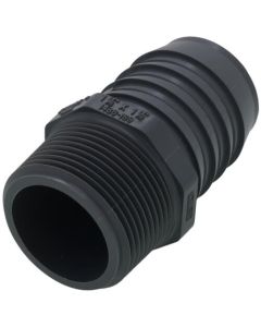 1-1/4" x 1-1/2" PVC Barbed Insert Reducing Male Adapter (MIPT x Insert)