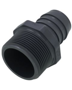 1-1/2" x 1-1/4" PVC Barbed Insert Reducing Male Adapter (MIPT x Insert)