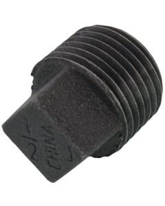 1/2" Black Solid Plug