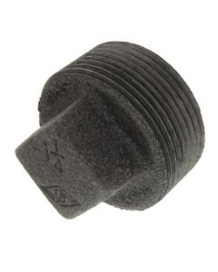 1-1/4" Black Solid Plug