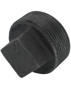 1-1/2" Black Solid Plug