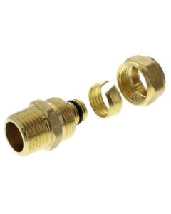 1/2" PEX-AL-PEX x 1/2" MNPT Transition w/ Fitting Assembly
