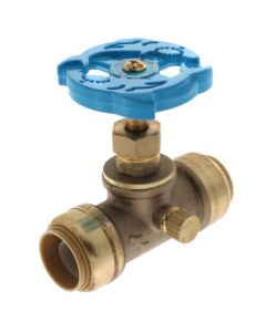 3/4" x 3/4" SharkBite Stop Valve with Drain (Lead Free)