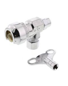 1/2" Sharkbite x 3/8" Compression Angle Loose Key Stop Valve (Lead Free)