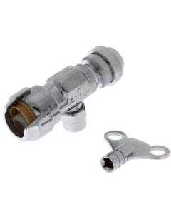 1/2" Sharkbite x 1/4" (3/8" OD) Compression Straight Loose Key Stop Valve (Lead Free)