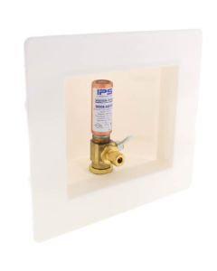 Ice Maker Outlet Box w/ Water Hammer Arrestor (1/2" Sharkbite x 1/4" Compression)