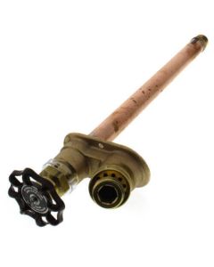 Model 25 8", 1/2" PEX Crimp Inlet Automatic Draining Anti-Siphon Wall Faucet w/ Metal Handle