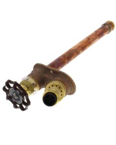 Model 27 6", 1/2" PEX Inlet Dual Check Anti-Siphon Automatic Draining Wall Faucet w/ Metal Handle