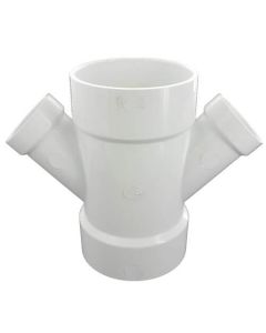 6" x 3" PVC DWV Double Wye