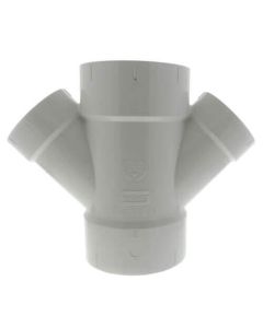 14" x 4" PVC DWV Double Wye