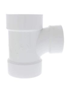 6" x 6" x 3" PVC DWV Sanitary Tee