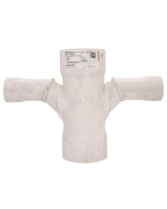 6" x 3" PVC DWV Double Sanitary Tee