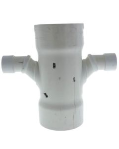 8" x 4" PVC DWV Double Sanitary Tee