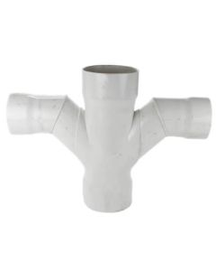14" x 12" PVC DWV Double Sanitary Tee