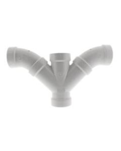 14" PVC DWV Double Wye and 45° Elbow Combo