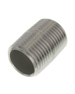1/2" x Close Stainless Steel Nipple