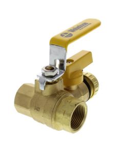 3/4" Pro-Pal Full Port Forged Brass Ball Valve w/ Hi-Flow Hose Drain & Reversible Handle