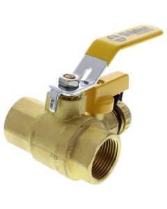 1" Pro-Pal Full Port Forged Brass Ball Valve w/ Hi-Flow Hose Drain & Reversible Handle (Lead Free)