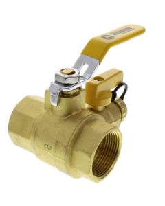 1-1/4" Pro-Pal Full Port Forged Brass Ball Valve w/ Hi-Flow Hose Drain & Reversible Handle
