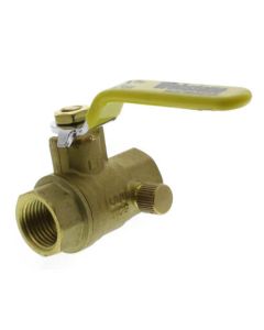 1/2" Threaded Full Port Forged Brass Ball Valve w/ Bleeder (Lead Free)