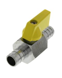 1/2" PEX Chrome Plated Mini Ball Valve