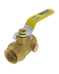 3/4" IPS Full Port Forged Brass Ball Valve with IPS Hole