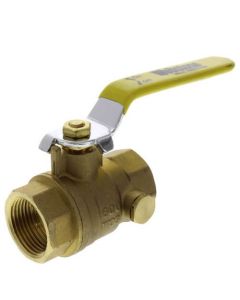 1" IPS Full Port Forged Brass Ball Valve with IPS Hole