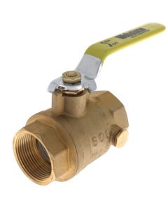 1-1/4" IPS Full Port Forged Brass Ball Valve with IPS Hole
