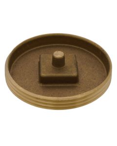 3" Brass Cleanout Plug with Recessed Head