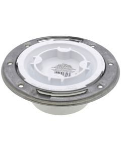 3" or 4" Easy Tap Closet Flange w/ Stainless Steel Ring (PVC)