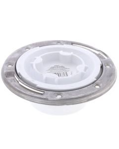 3" or 4" Easy Tap Closet Flange w/ Stainless Steel Ring (PVC)