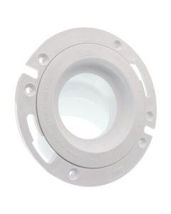 3" or 4" 45-Degree Closet Flange w/ Plastic Ring w/ Test Cap (PVC)