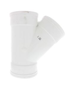 6" PVC SDR 35 1/8 Bend 45° Wye (G x G x G)