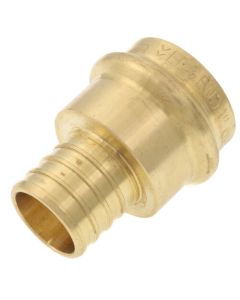 1" PEX Crimp x Copper Press Brass Adapter (Lead Free)