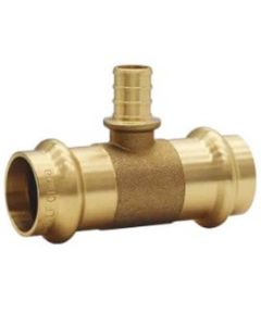 1-1/4" x 1-1/4" x 3/4" Press x Press x PEX Crimp Tee